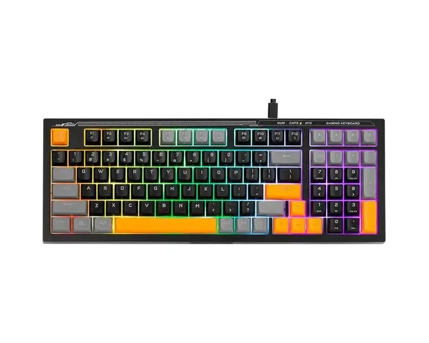 Tastatura Gaming Marvo K638A, iluminare Rainbow, USB, Layout US (Negru)