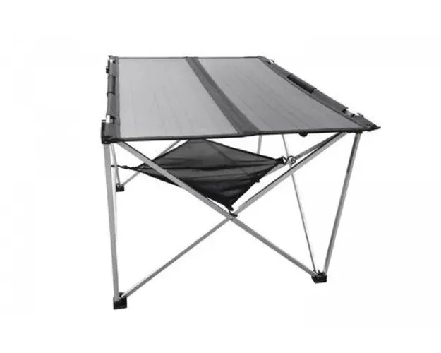 Masa de camping cu incarcare solara Technaxx TX-252, 60 W, dimensiune 80.5 x 66 x 56 cm, pliabila, 2xUSB-A, 1xUSB-C, 1xDC5521, Negru
