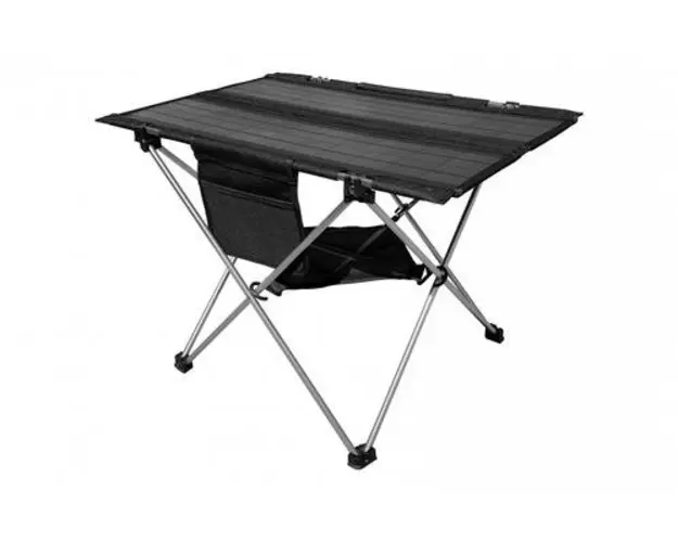 Masa de camping cu incarcare solara Technaxx TX-251, 20 W, pliabila, dimensiune 60.8 x 40.5 x 42 cm, 1xUSB-A, 1xUSB-C, Negru