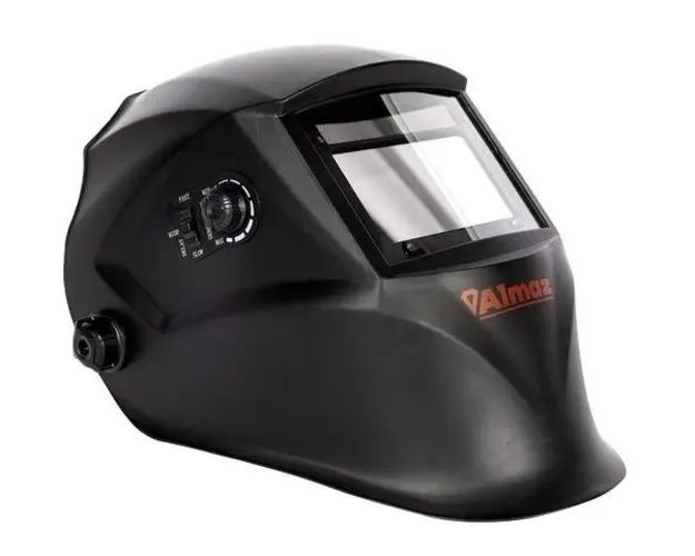 Masca de sudura cu reglaj automat ALMAZ True Color Vision AZ-ES042, viziera 92.5x42.5 mm, baterie 1200 mAh, grad optic 1/1/1/2, Negru