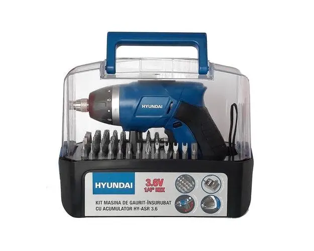 Masina de Insurubat si Gaurit Hyundai ASR 3.6, 1.3Ah, 3.6V (Albastru)