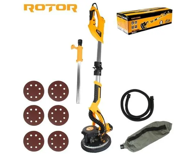 Masina de slefuit pereti Rotor R-S225L-3, 750W, 800-1750rpm (Galben/Negru)