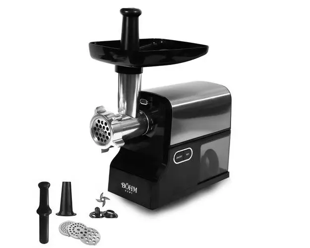Masina de tocat carne electrica BÖHM MG6050R, 1,7 Kg/min, 500-1600 W (Negru)