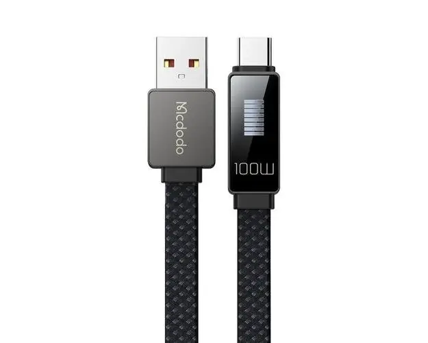 Cablu de date Mcdodo USB la Type-C Rhythm LED, Fast Charging, 6A, 1.2m, 100W (Negru)