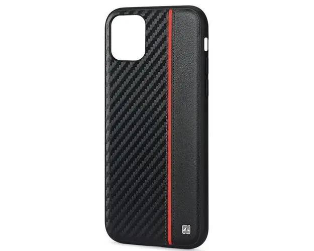 Husa Protectie Spate Meleovo Carbon MLVCMXIPBRFP pentru iPhone 11 Pro (Rosu/negru)