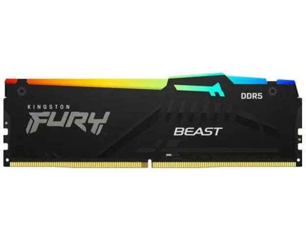 Memorie Kingston FURY Beast RGB, 16GB DDR5, 5200MHz, CL40