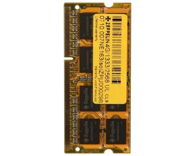 Memorie Laptop Zeppelin SO-DIMM DDR3, 1x4GB, 1333MHz (CL9)