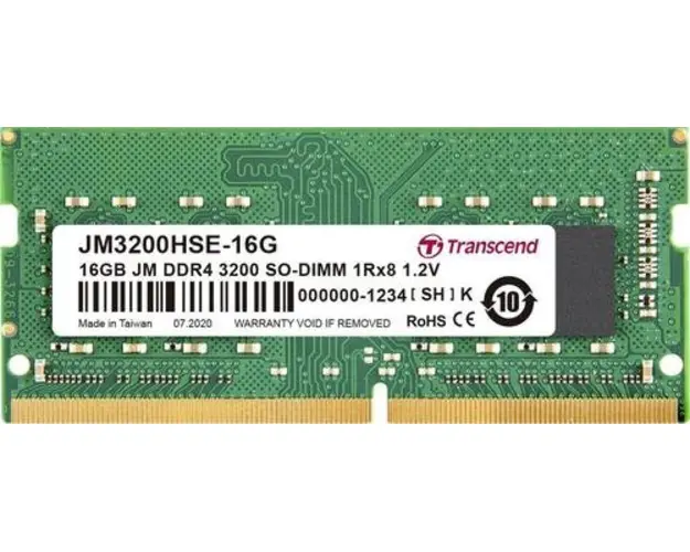 Memorie laptop Transcend 16GB DDR4, 3200MHz, CL22, 1.2v