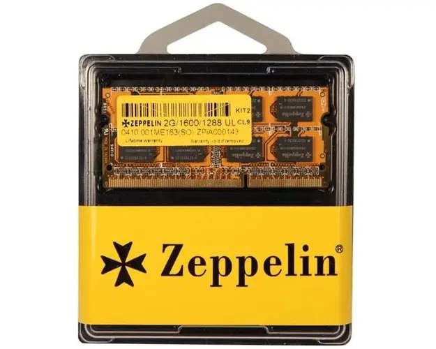 Memorie Laptop Zeppelin SO-DIMM DDR3&#44; 1x2GB&#44; 1600 MHz&#44; CL9