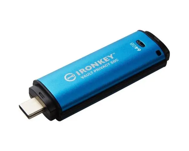 Stick USB Kingston IronKey Vault Privacy 50C Series AES-256 Encrypted, 64GB