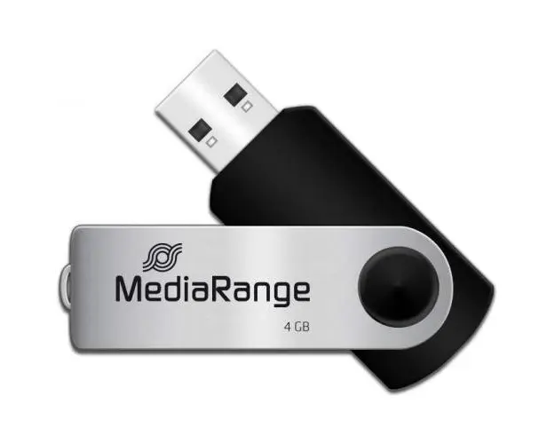 Memorie USB MediaRange MR907, 4GB, USB 2.0 (Negru)