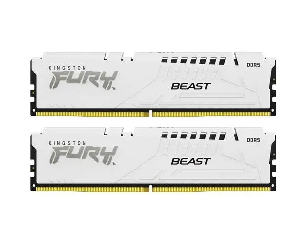 Memorii Kingston FURY Beast White 64GB(2x32GB) DDR5 6000MHz CL36 Dual Channel Kit