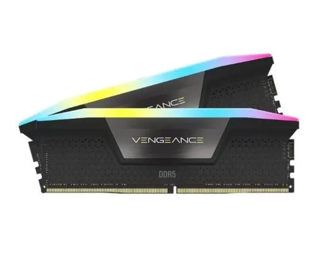 Memorii Corsair Vengeance RGB 32GB, DDR5, 6200MHz, CL36, 2x16GB, 1.25V (Negru)