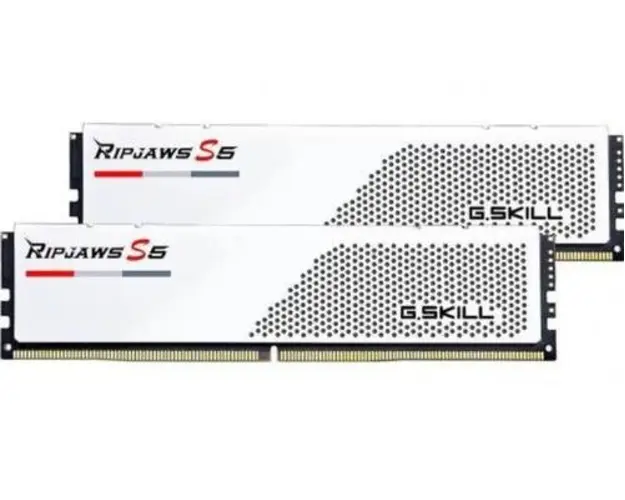 Kit Memorie G.Skill Ripjaws S5 XMP 3.0 White 32GB, DDR5-6000Mhz, CL32, Dual Channel
