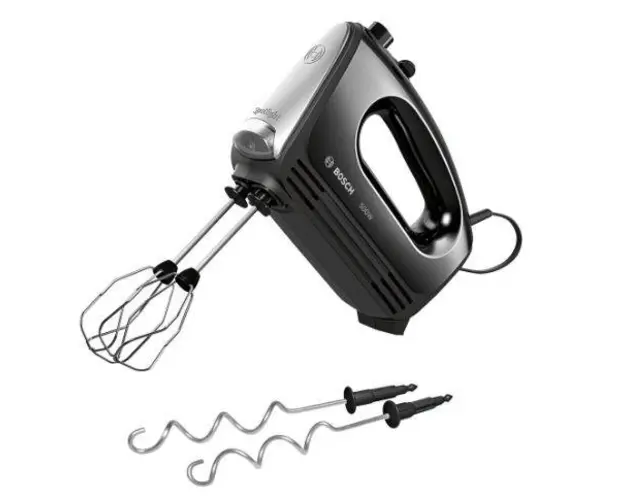 Mixer de mana Bosch MFQ 2520B, 500 W, 4 viteze (Negru)