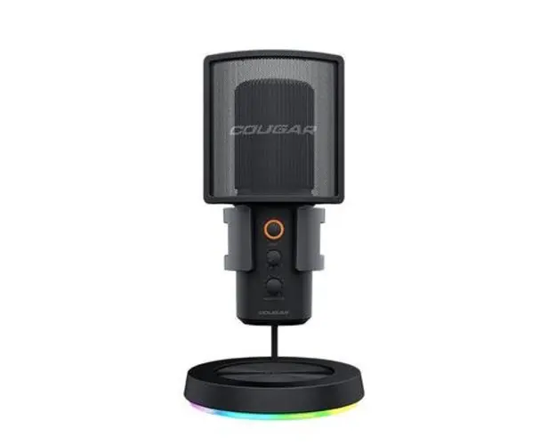 Microfon Cougar Screamer-X, Iluminare RGB, USB (Negru)