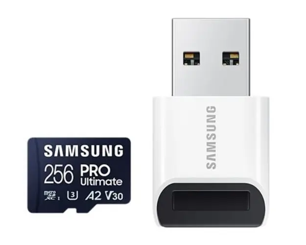 Card de memorie Samsung PRO Ultimate MB-MY256SB/WW 256GB, Class 10, UHS-I U3, V30, A2 + Adaptor USB