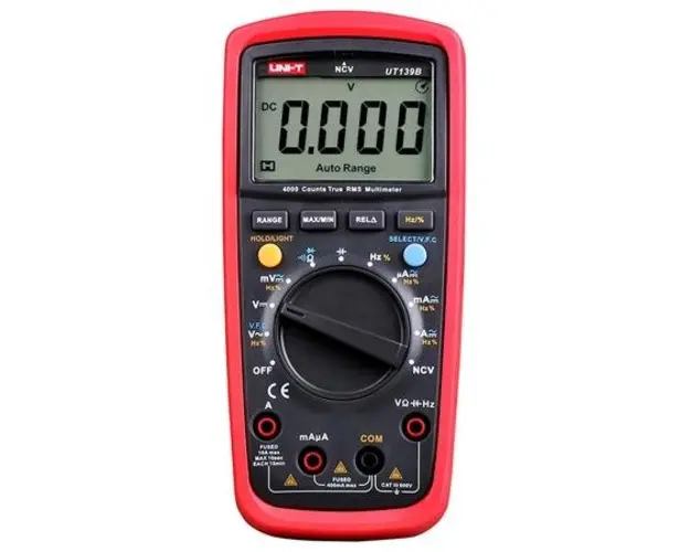 Multimetru digital universal UNI-T UT139B, iluminare fundal ecran LCD