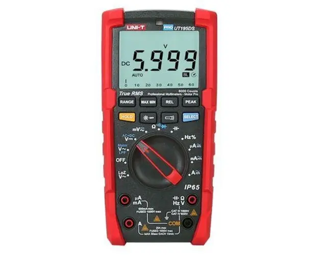 Multimetru universal UNI-T PRO UT195DS, Ecran dublu, Iluminare automata ecran LCD, Lanterna (Rosu)