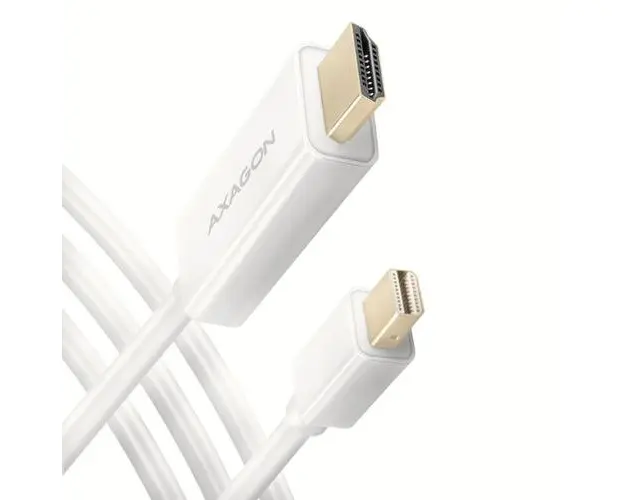 Cablu Axagon Mini DisplayPort - HDMI 1.4, 1.8m, 4K/30Hz (Alb)