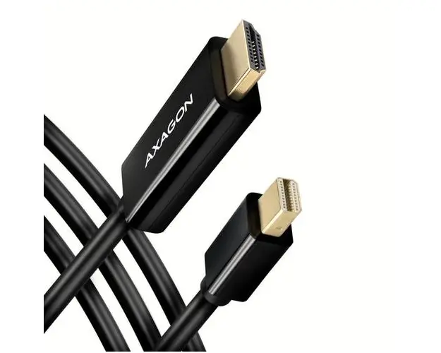 Cablu Axagon Mini DisplayPort - HDMI 1.4, 1.8m, 4K/30Hz (Negru)