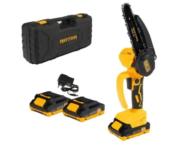 Mini Fierastrau electric Rotor RMC21-6, acumulator, 12 m/s, 21 V, 2 Ah, incarcator, valiza