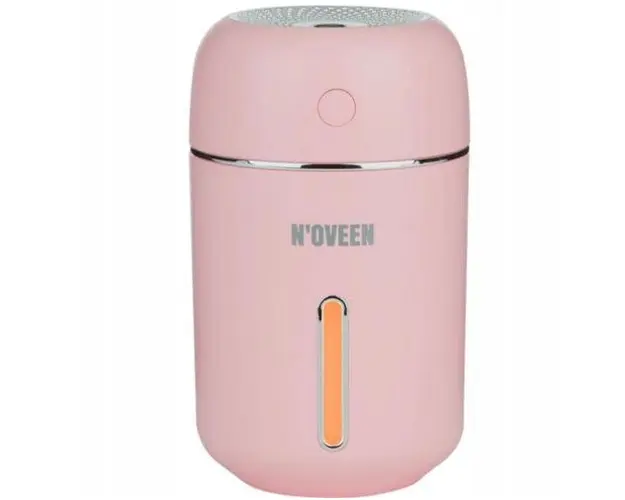 Mini umidificator de aer Noveen MUH242,Ultrasunete, 280 ml, 2 W (Roz)