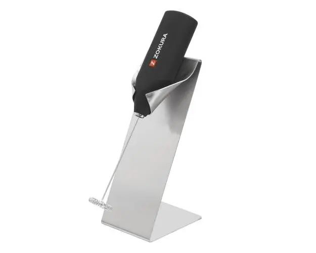 Mixer cu stand pentru spumarea laptelui Zokura, inox