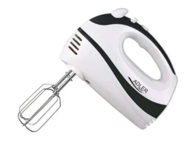 Mixer de mana, ADLER AD 4205, 300 W, 5 viteze + Turbo (Negru/Alb)