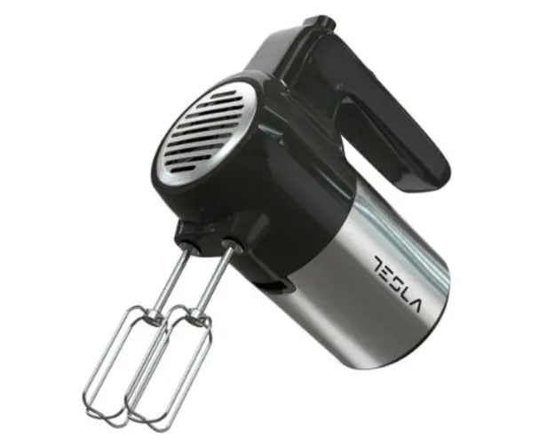 Mixer de mana Tesla MX301BX, 300W5 viteze + Turbo, Negru/Inox