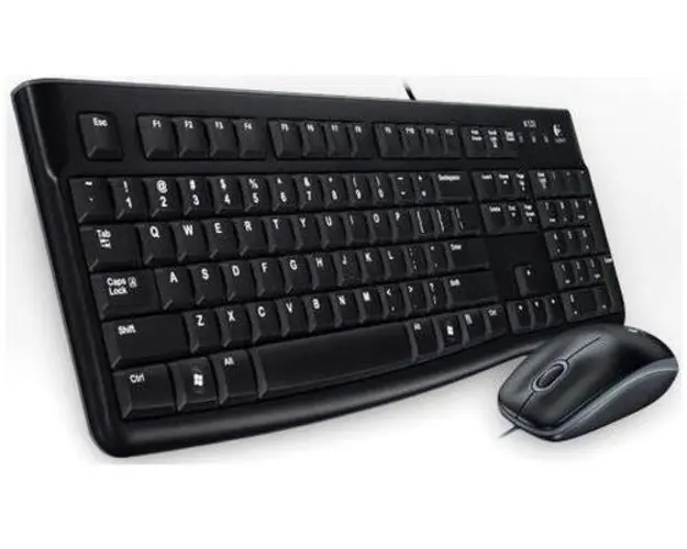Kit Tastatura Logitech si Mouse MK120, USB, layout International (Negru)