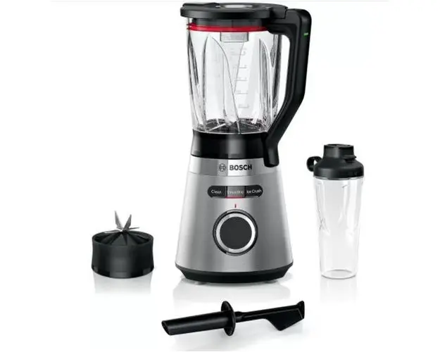 Blender Bosch VitaPower MMB6384M, 1200 W, 1.5 L, Viteza variabila (Negru/Argintiu)