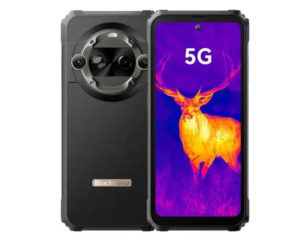Telefon Mobil Blackview BL9000 Pro, Procesor Mediatek Dimensity 8020, Ecran IPS LCD 6.78inch, 12GB RAM, 512GB Flash, Camera Tripla 50+13+FLIR thermal camera, Wi-Fi, 5G, Dual Sim, Android (Negru)