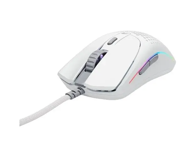 Mouse Gaming Glorious Model O 2 PRO, iluminare RGB, Cu fir, 26000 dpi (Alb)