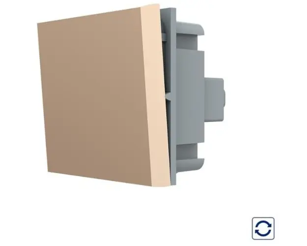 Modul Intrerupator Simplu Mecanic, 2 Module cu Reset (Revenire) LIVOLO - Serie Noua (Auriu)