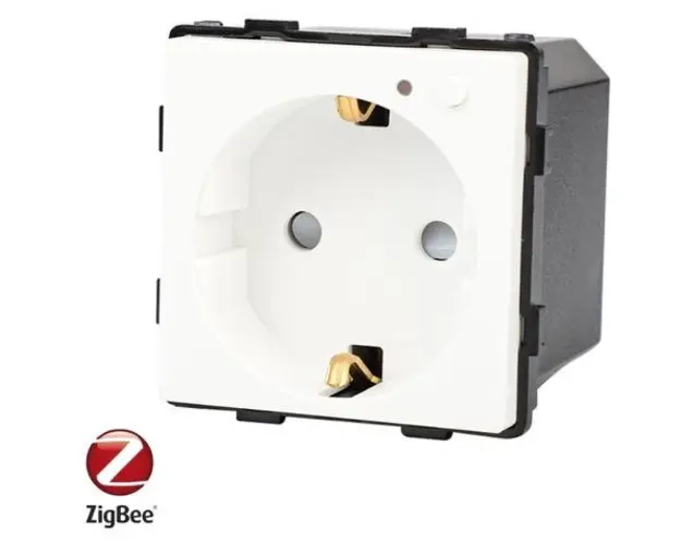 Modul Priza Inteligenta cu Protocol Zigbee Fara Rama Din Sticla LUXION (Alb)
