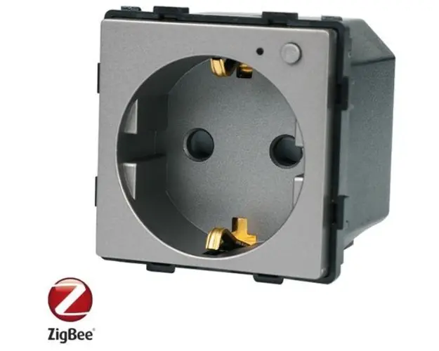 Modul Priza Inteligenta cu Protocol Zigbee Fara Rama Din Sticla LUXION (Gri)