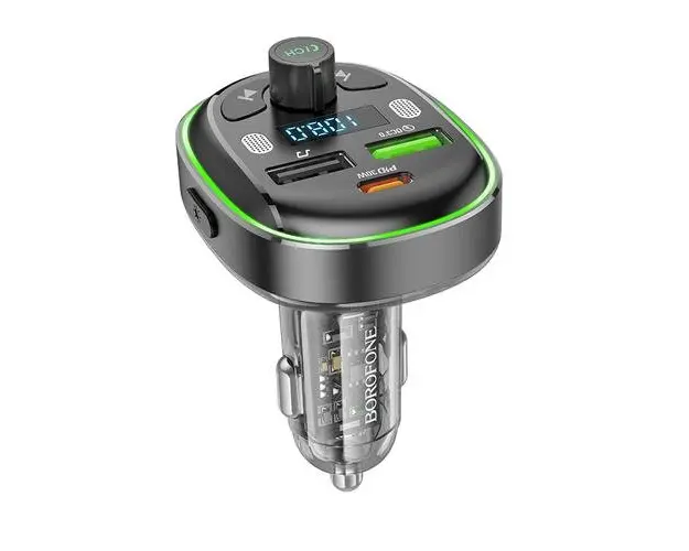 Modulator FM Bluetooth Borofone BC47, 2 x USB-A, 1 x USB-C