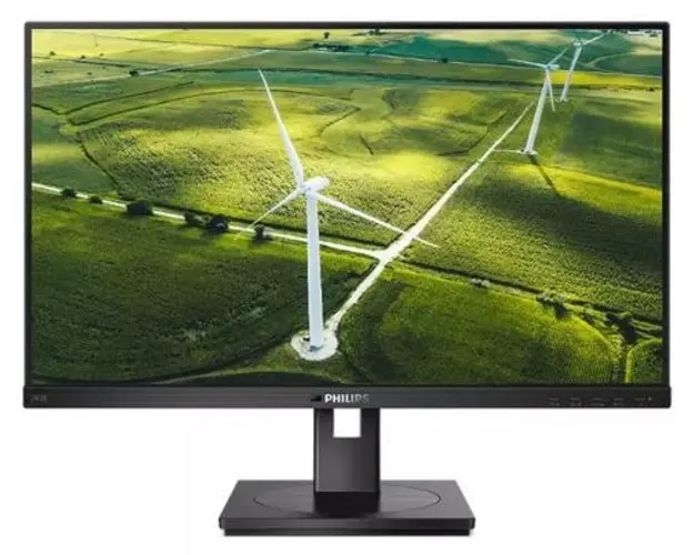 Monitor IPS LED Philips 23.8inch 242B1G/00, Full HD (1920 x 1080), VGA, DVI, HDMI, DisplayPort, Boxe, Pivot, 75 Hz (Negru)