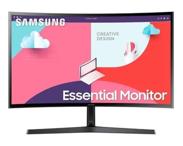 Monitor VA LED Samsung 24inch LS24C366EAUXEN, Full HD (1920 x 1080), VGA, HDMI, Ecran Curbat, 75 Hz, 24 ms (Negru)