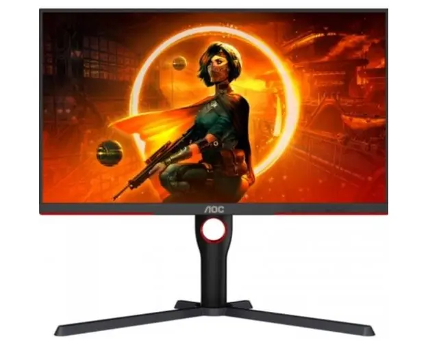 Monitor Gaming VA LED AOC 27inch Q27G3XMN/BK, QHD (2560 x 1440), HDMI, DisplayPort, Pivot, 180 Hz, 1 ms (Negru/Rosu)