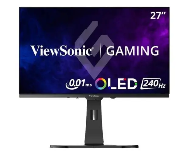 Monitor Gaming OLED ViewSonic 26.5inch XG272-2K-OLED, QHD (2560x1440), HDMI, DisplayPort, Boxe, Pivot, 240 Hz, 0.02 ms (Negru/Alb)
