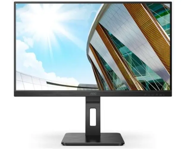 Monitor IPS LED AOC 27inch U27P2CA, UHD (3840x2160), HDMI, DisplayPort, Boxe, Pivot (Negru)