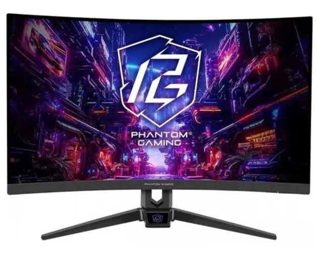 Monitor Gaming VA LED ASRock 27inch PG27FRS1A, Full HD (1920 x 1080), HDMI, DisplayPort, Boxe, Ecran curbat, 280 Hz, 1 ms (Negru)