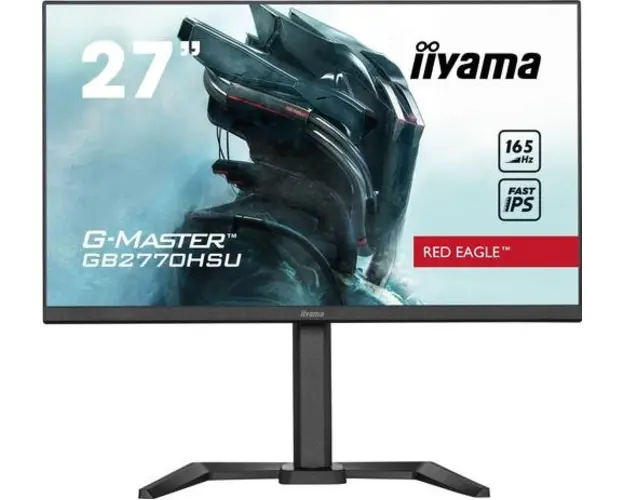 Monitor Gaming Fast IPS LED iiyama G-MASTER 27inch GB2770HSU-B5, Full HD (1920 x 1080), HDMI, DisplayPort, AMD FreeSync, Pivot, Boxe, 165 Hz, 0.8 ms (Negru)