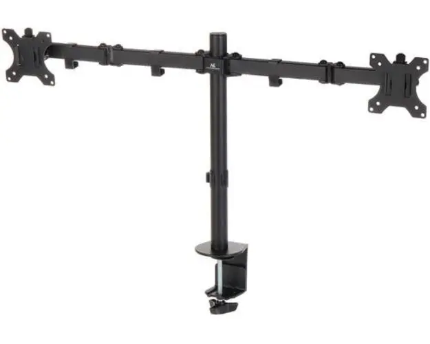 Suport 2 monitoare birou Maclean MC-754, 13inch-32inch, 8 kg (Negru) 