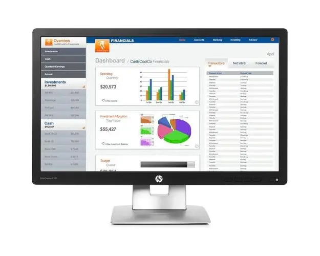 Monitor Refurbished HP E232, 23 Inch Full HD IPS LED, VGA, HDMI, Display Port, USB (Negru)
