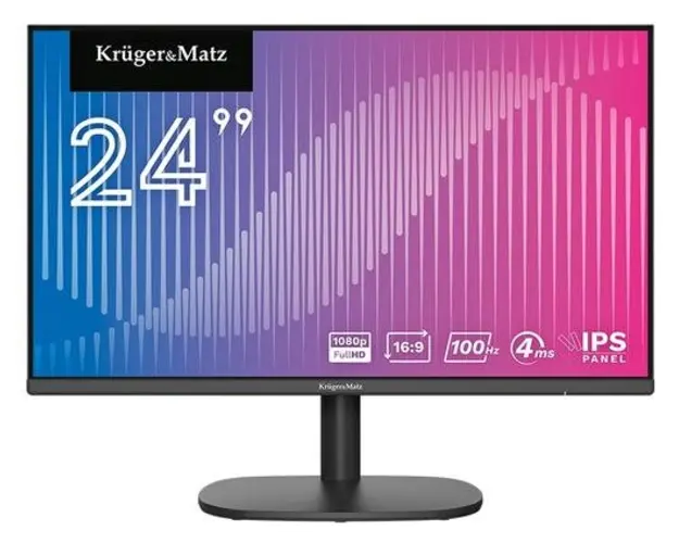 Monitor IPS LED Kruger&Matz 24inch KM0198-M24, Full HD (1920 x 1080), VGA, HDMI (Negru)