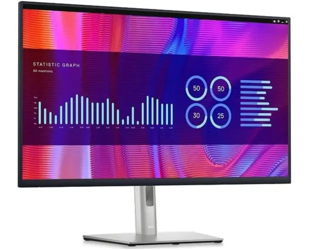 Monitor IPS LED Dell 32inch P3223DE, QHD (2560x1440), HDMI, DisplayPort, Pivot (Negru)