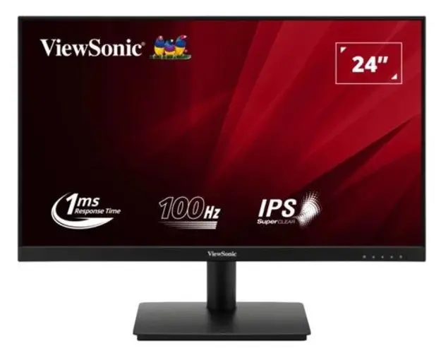 Monitor IPS LED ViewSonic 24inch VA240-H, Full HD (1920 x 1080), VGA, HDMI, 100 Hz, 1 ms (Negru)